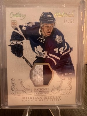 2013-14 National Treasures Morgan Rielly Century Materials Jersey Prime /50