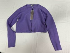 Girls long sleeve knitted bolero cardigan kids 11-12 button closure
