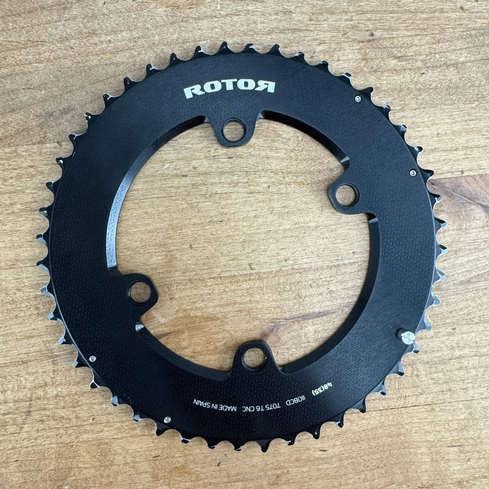 Light Use! Rotor Round Fits Sram AXS 4-Bolt 107BCD 48/35t 12-Speed Chainring Set - Image 3 of 4