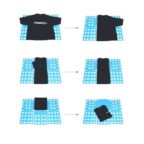 Doblador ropa tabla para doblar ligero plegador de ropa doblador de camisetas - Imagen 6 de 9