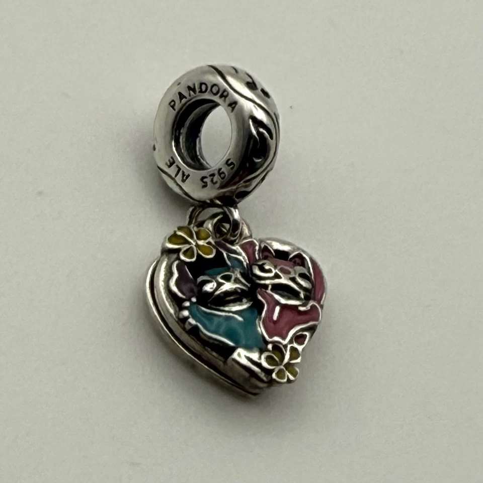 Pandora Disney Lilo & Stitch Ohana Heart Dangle Charm 925 Silver Gift Family - Image 3 of 4