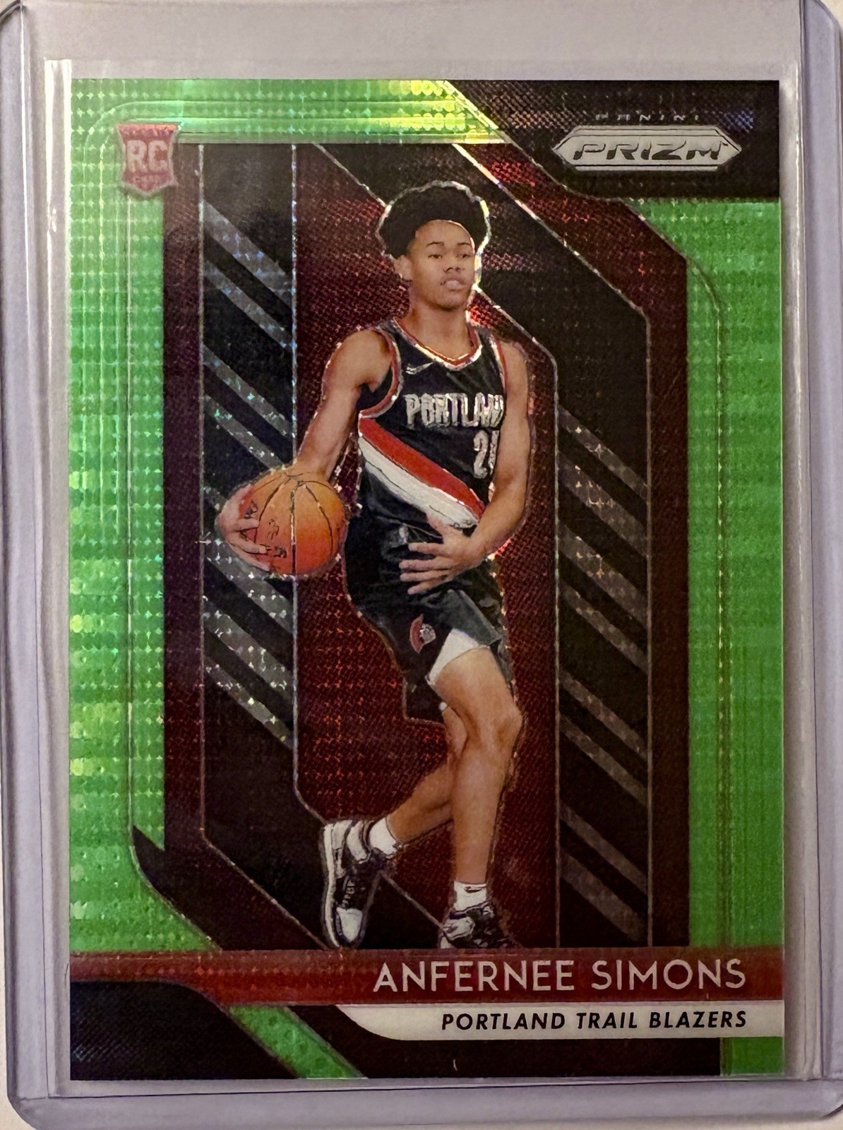 2018-19 Panini Prizm - Anfernee Simons #61 Green Pulsar RC Prizm /25 🔥