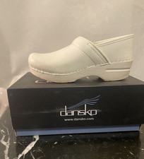 DANSKO Leather Slip On Clogs Shoes Womens Size 38 US 7  White Professional