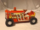Vintage MARX Tin Windup Climbing Farm Tractor Seems To Work