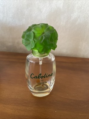 leerer Parfum Flakon Cabotine De Grès 30 ml lang   Blumenkorken
