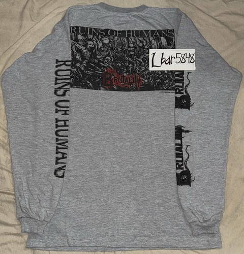 Brutality - Ruins Of Humans LS Vintage Official Death Metal Indonesian Print - 第 3/3 張圖片