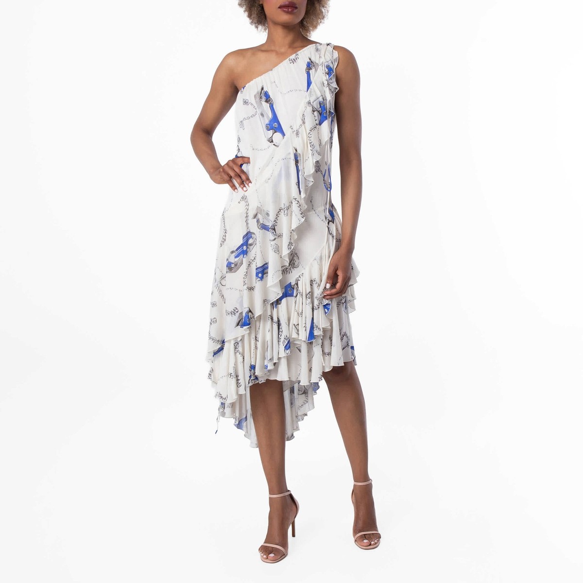 burberry dresses Cotton-blend polo dress curved hem and button closure Burberry Women's Corrine Sequin Cut-Out