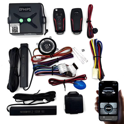 Engine Remote Start Car Alarm Push Start-Stop Button Ignition System Phone APP