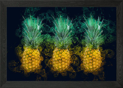 Ananas Rauch Gerahmtes Wandbild Poster Leinwanddruck Bild