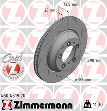 1x ZIMMERMANN Bremsscheibe COAT Z 460.4519.20 für PANAMERA PORSCHE 971 Sport 976