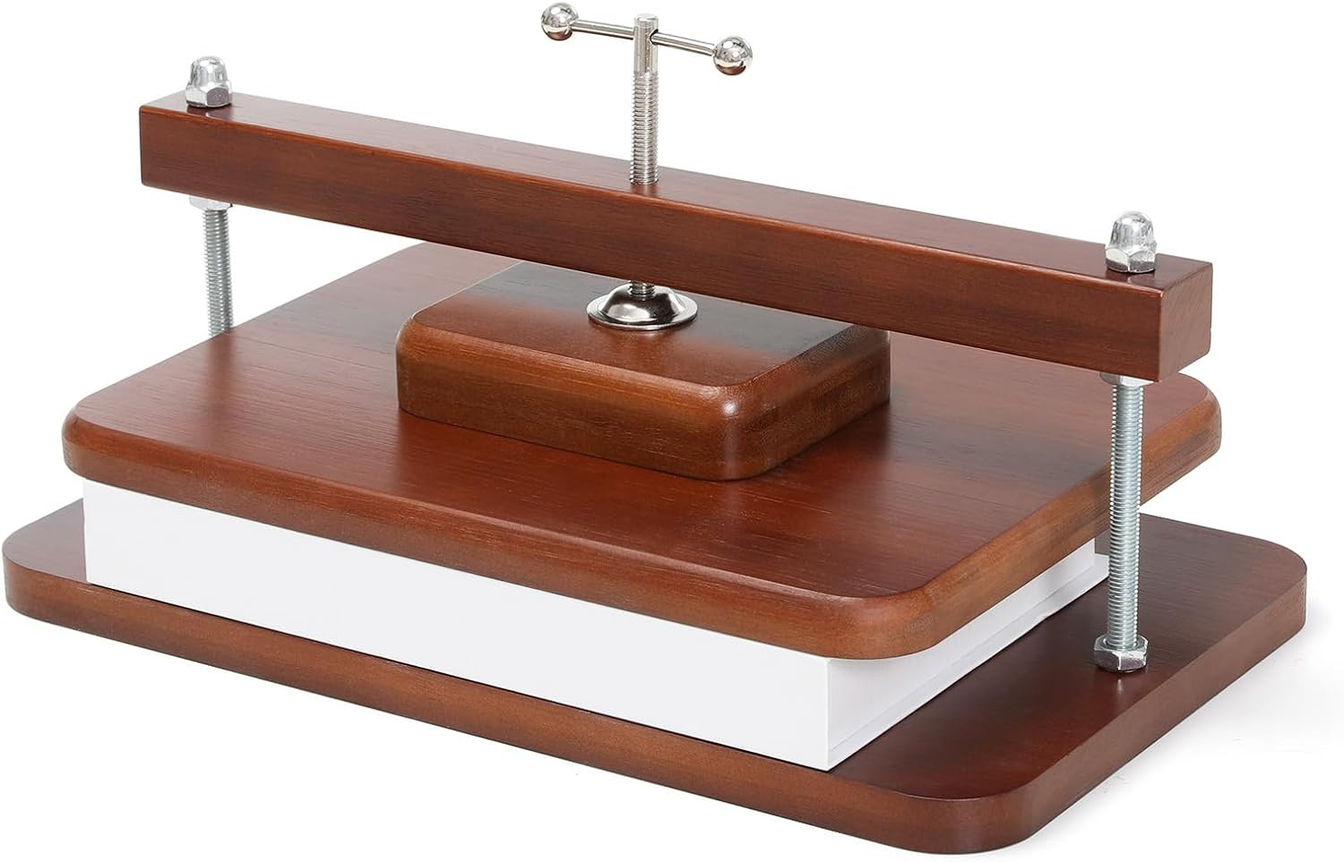 Book Press, 11 * 7.9 in Wooden Book Binding, Portable Bookbinding Machine