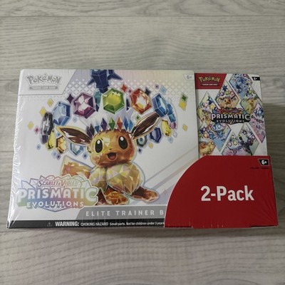 Pokemon TCG Prismatic Evolutions Costco 2 Pack | ETB & Booster Bundle Sealed Neu