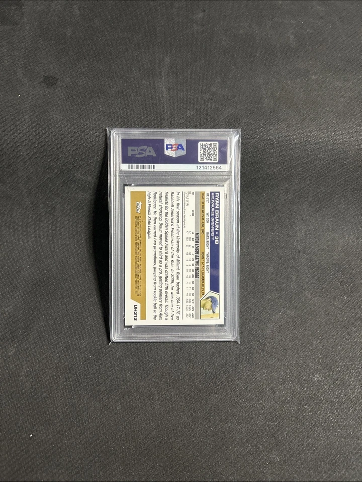 Ryan Braun Signed 2005 Topps Updates & Highlights #UH313 PSA/DNA Auto 10 - Image 4 of 4