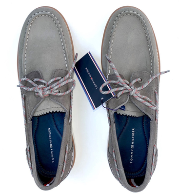 Tommy Hilfiger suede boat shoes New in box loafers gray  display picture 1