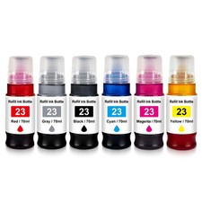 GI-23 Refill Ink Bottles 70ml 6-Pack for Canon PIXMA G620 Printer