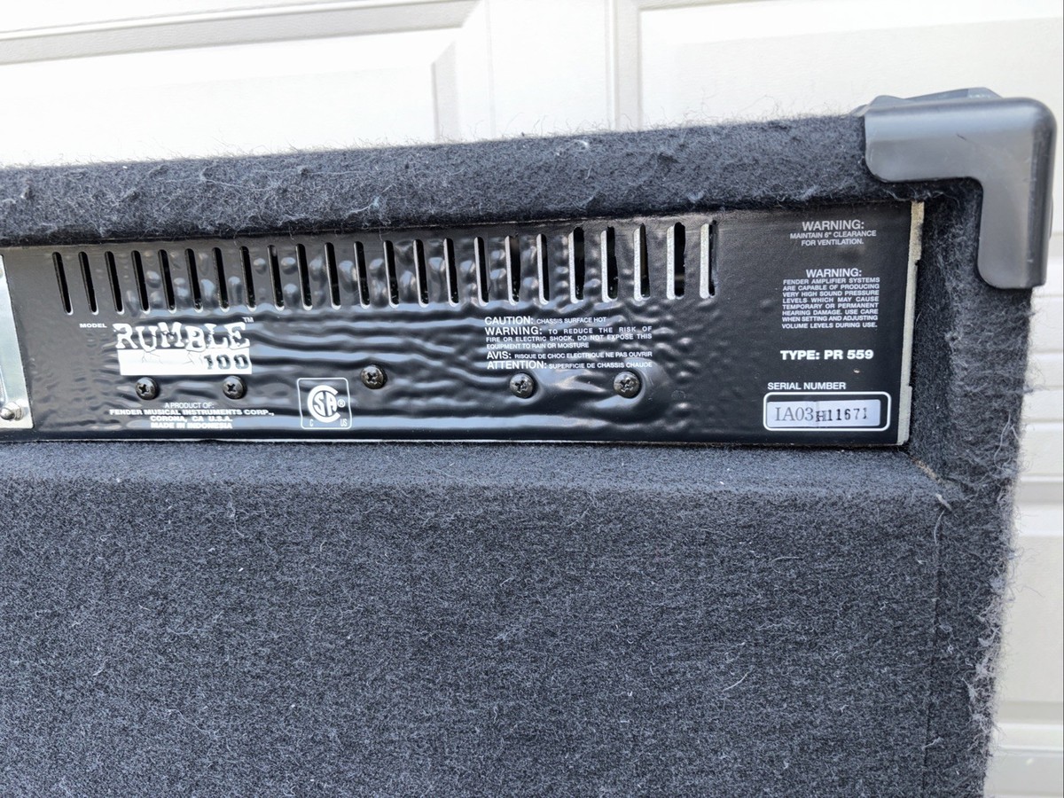Fender Rumble 100 1x15 100W Bass Combo Amp PR 559 - Works Great | eBay