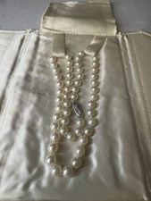 14k Gold Clasp Cultured Pearl 16  Necklace Vintage