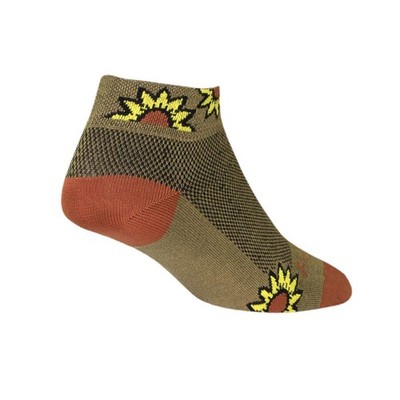 SockGuy, Sunny, Crew Sock, Sporty and Stylish, 1 Inch - Small-Medium, Sunny 