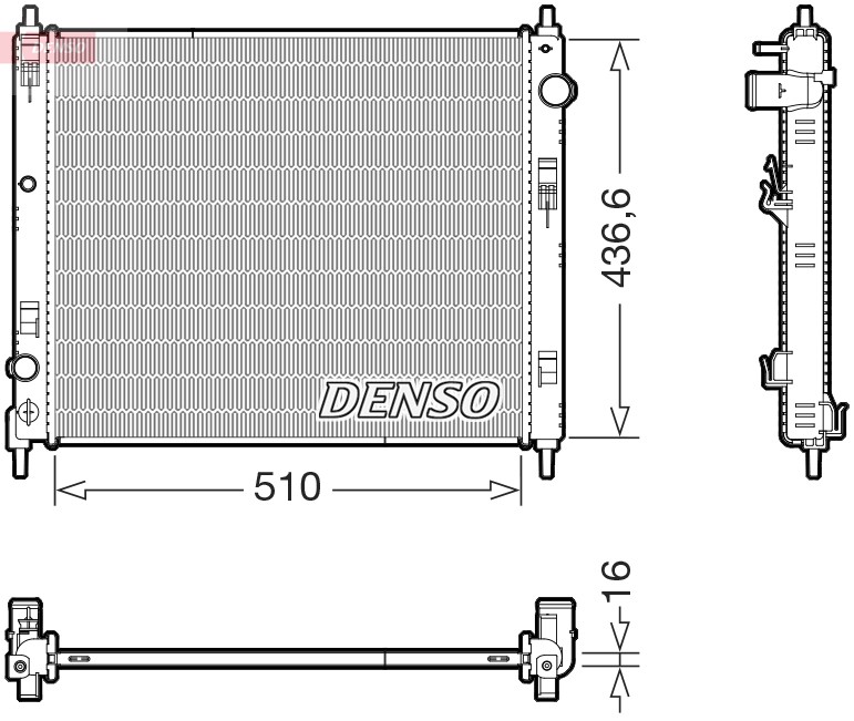 Fits DENSO DRM46078 radiator NISSAN JUKE / PULSAR 10-
