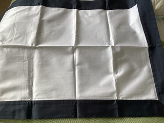 The White Company Cotton Oxford Pillow Case x 1 White with Navy Blue Border New