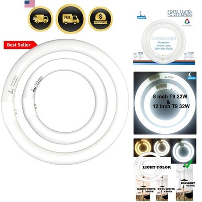 FC8T9 22W and FC12T9 32W Daylight Set , Round Fluorescent Bulb 8 inch T9 22 W...