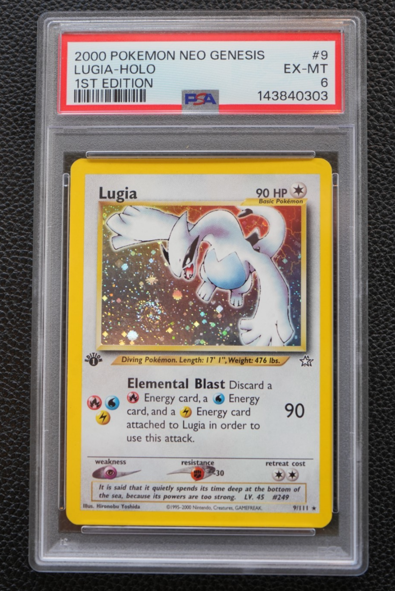 2000 Pokemon Neo Genesis Lugia 1st Edition Holo #9 PSA 6 EX-MT W