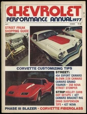 1977 CHEVROLET PERFORMANCE ANNUAL MAGAZINE, CORVETTE, CAMARO, PHASE III BLAZER