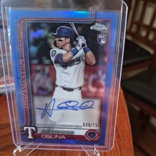 2025 Topps Chrome Update Auto Alejandro Osuna #AC-AO Blue Refractor /150 AU, RC