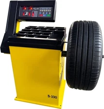 Heavy-Duty Tire Balancer Machine 110V 12-24" Rim Wheel Balancer Garage Machine