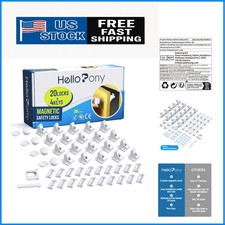 Invisible Magnetic Child Safety Locks 20 Locks  4 Keys - Ultimate Protection