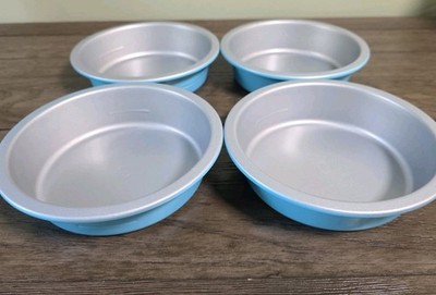 Pampered Chef Round Cake Pan Set  #100901 Set of 4 6'' Nonstick 