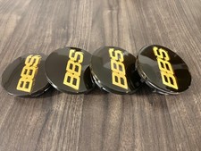 Bbs Wheel Center Caps 70mm Genuine Emblem Black Gold 3d Logo P5624080 Set 4pcs