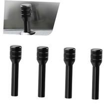 Car Door Lock Cover, Aluminum Interior Door Lock Pull Pins 4 PCS Black