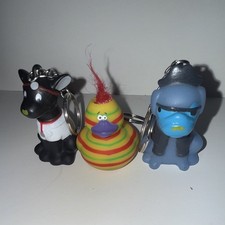 American Heart Association Character Keychains Lot of 3 Plastic Detachable Rings