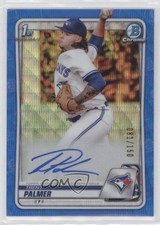 2020 Bowman Draft Chrome Picks Blue Wave Refractor 81/150 Trent Palmer Auto nd3