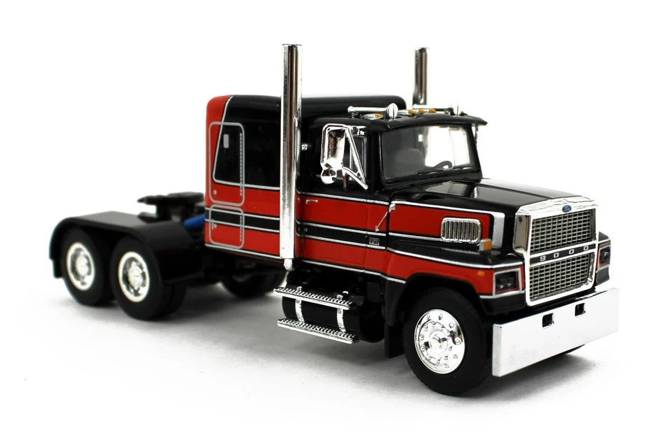 DCP 1:64 *BLACK & RED* Ford LTL 9000 60" Flattop Semi Truck *NIB* - Image 3 of 4