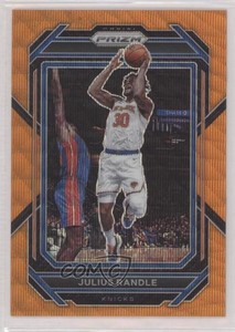 2022 Panini Prizm Basketball Orange Wave Julius Randle #7 PSA 7.5