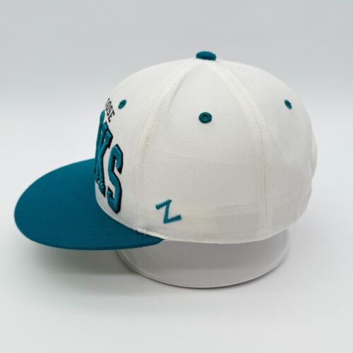 Cappello berretto hockey San Jose Sharks Zephyr NHL bianco acqua snapback regolabile - Foto 2 di 9