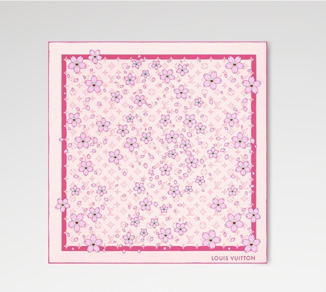 LV x TM Carré 70 Cherry Blossom Louis Vuitton Scarf by