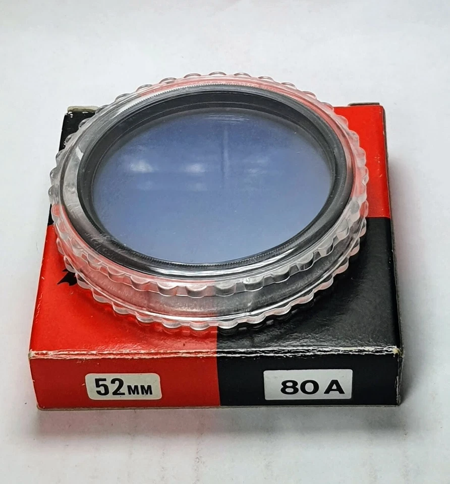 52mm Bower 80A Blue Glass Lens filter 80 A Coated 52 mm Color 80-A Japan New - Image 2 of 4
