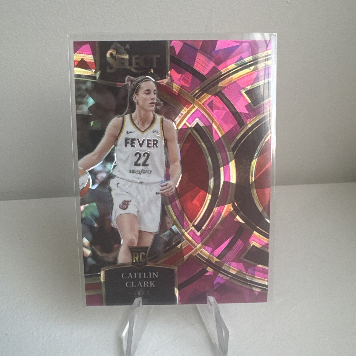 Caitlin Clark 2024 Panini Select WNBA Premier Level Pink Ice Prizm