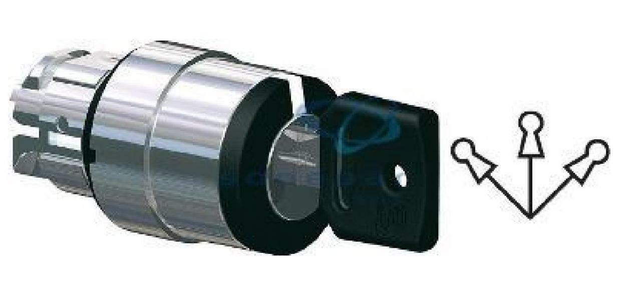 SCHNEIDER SELETTORE A CHIAVE 3 POSIZIONI FISSE 45 GRADI ZB4BG0