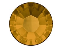 Swarovski HOTFIX Flatbacks, Topaz Iron-on Rhinestones Art.2028-HF, medium brown