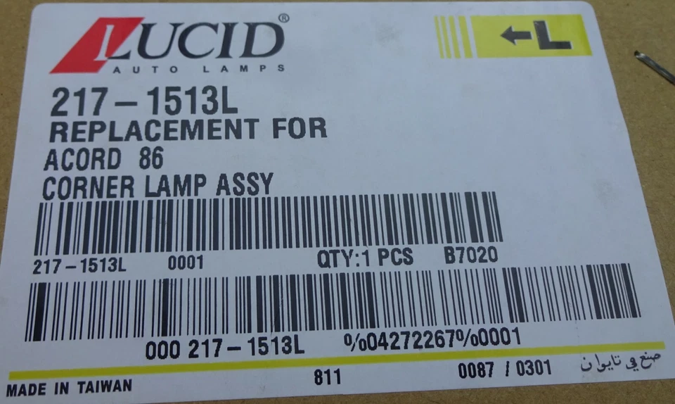 PAR DE LUCES ESQUINERAS DELANTERAS IZQUIERDA DERECHA HONDACORD MODELO 1986 89 RECAMBIO Foto 4 de 4