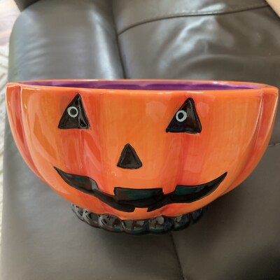 Transpac ( Maker Of J Parker)Stacking Mixing Bowl  Halloween JackOLantern HTF