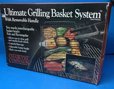 Ultimate Grilling Basket System w/ Removable Handle, #330-FR, Charcoal Companion