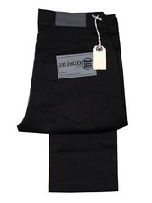 BOYS ENZO SLIM FIT JEANS ZIP FLY CASUAL / SCHOOL / SMART - BLACK DENIM