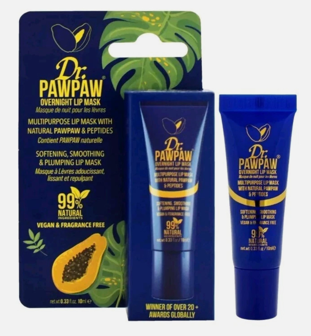 Dr PawPaw Overnight Lip Mask 10ml Natural Pawpaw Lip Treatment Dry Lips - Image 2