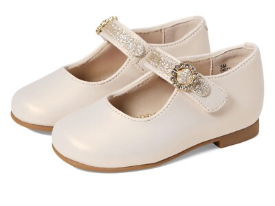 Rachel Shoes Girls' Lil Millie, Beige Pearl Size Toddler 5M
