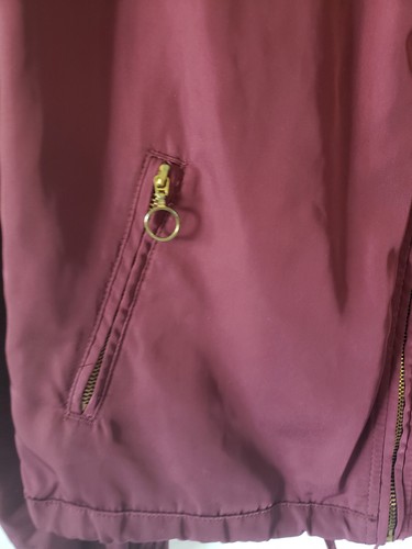 H & M Jacket Windbreaker Youth Size 14Y Wine/Maroon Lined Zip Front - Picture 2 of 10